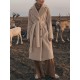 Original Creation Long Sleeves Loose Keep Warm Solid Color Notched Collar Coats Original Creation Long Sleeves Loose Keep Warm Solid Color Notched Collar Coats