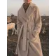 Original Creation Long Sleeves Loose Keep Warm Solid Color Notched Collar Coats Original Creation Long Sleeves Loose Keep Warm Solid Color Notched Collar Coats