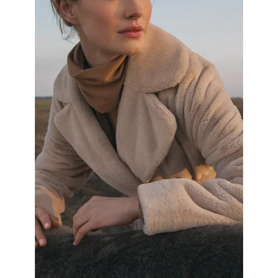 Original Creation Long Sleeves Loose Keep Warm Solid Color Notched Collar Coats Original Creation Long Sleeves Loose Keep Warm Solid Color Notched Collar Coats