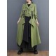 Loose Long Sleeves Drawstring Split-Joint Lapel Trench Coats Loose Long Sleeves Drawstring Split-Joint Lapel Trench Coats