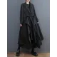 Loose Long Sleeves Drawstring Split-Joint Lapel Trench Coats Loose Long Sleeves Drawstring Split-Joint Lapel Trench Coats