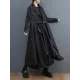 Loose Long Sleeves Drawstring Split-Joint Lapel Trench Coats Loose Long Sleeves Drawstring Split-Joint Lapel Trench Coats