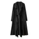 Loose Long Sleeves Drawstring Split-Joint Lapel Trench Coats Loose Long Sleeves Drawstring Split-Joint Lapel Trench Coats