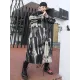 Casual Loose Long Sleeves Drawstring Tie-Dyed Zipper Outerwear Casual Loose Long Sleeves Drawstring Tie-Dyed Zipper Outerwear
