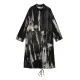 Casual Loose Long Sleeves Drawstring Tie-Dyed Zipper Outerwear Casual Loose Long Sleeves Drawstring Tie-Dyed Zipper Outerwear