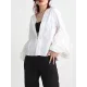 Casual Puff Sleeves Long Sleeves Solid Color Deep V-Neck Outerwear Casual Puff Sleeves Long Sleeves Solid Color Deep V-Neck Outerwear