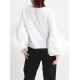 Casual Puff Sleeves Long Sleeves Solid Color Deep V-Neck Outerwear Casual Puff Sleeves Long Sleeves Solid Color Deep V-Neck Outerwear