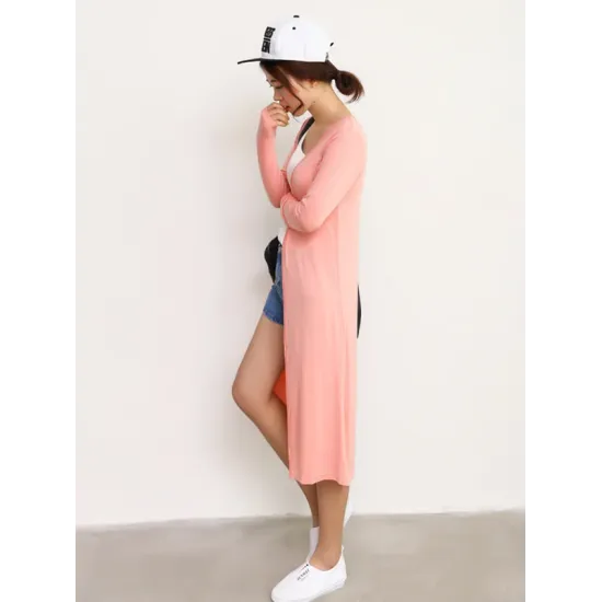 Casual Loose Long Sleeves Solid Color Outerwear Casual Loose Long Sleeves Solid Color Outerwear