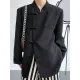 Vintage Loose Black White Buttoned Blazer Vintage Loose Black White Buttoned Blazer