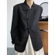 Vintage Loose Black White Buttoned Blazer Vintage Loose Black White Buttoned Blazer