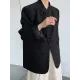 Vintage Loose Black White Buttoned Blazer Vintage Loose Black White Buttoned Blazer
