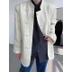 Vintage Loose Black White Buttoned Blazer Vintage Loose Black White Buttoned Blazer