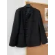 Vintage Loose Black White Buttoned Blazer Vintage Loose Black White Buttoned Blazer