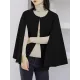Casual Loose Solid Color Round-Neck Cape Outerwear