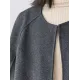Casual Loose Solid Color Round-Neck Cape Outerwear