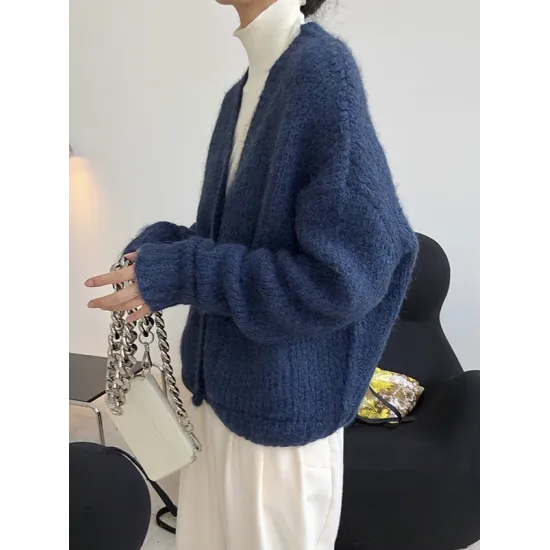 Original Solid With Pocket Cardigans Outerwear Original Solid With Pocket Cardigans Outerwear