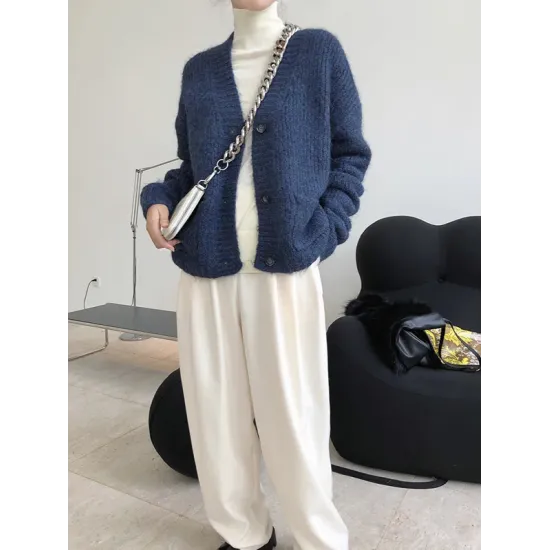 Original Solid With Pocket Cardigans Outerwear Original Solid With Pocket Cardigans Outerwear