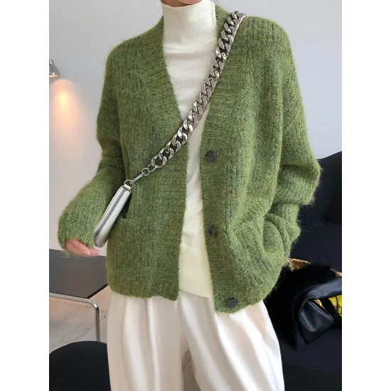 Original Solid With Pocket Cardigans Outerwear Original Solid With Pocket Cardigans Outerwear
