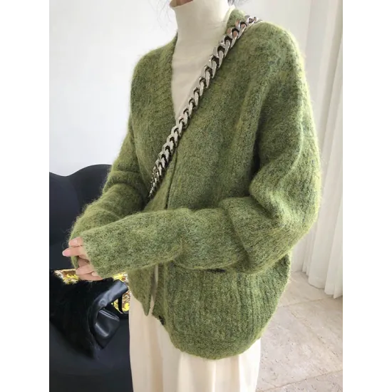 Original Solid With Pocket Cardigans Outerwear Original Solid With Pocket Cardigans Outerwear