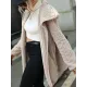 Simple Long Sleeves Loose Solid Color Zipper Plush Hooded Outerwear Simple Long Sleeves Loose Solid Color Zipper Plush Hooded Outerwear