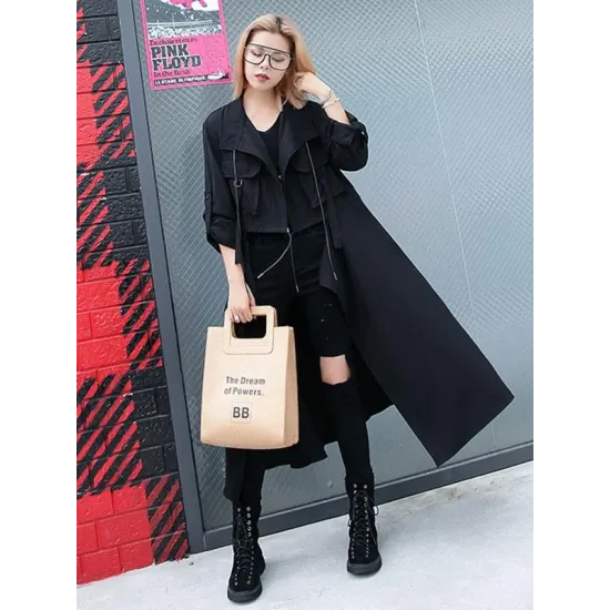 Light Loose Solid Trench Coat Light Loose Solid Trench Coat