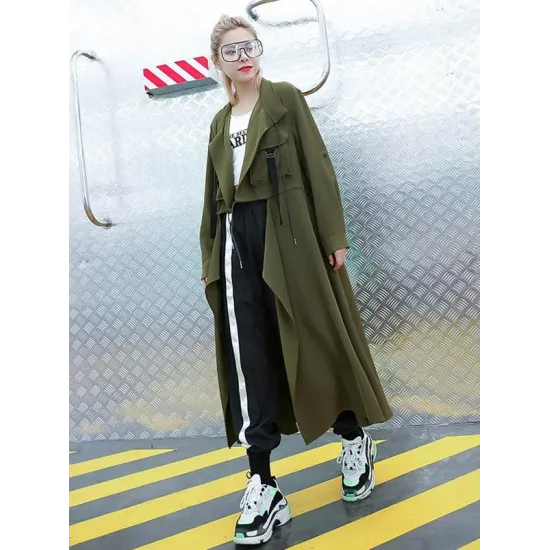 Light Loose Solid Trench Coat Light Loose Solid Trench Coat