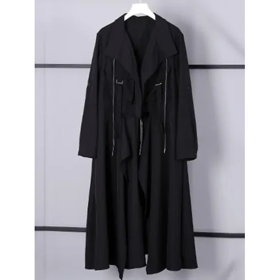 Light Loose Solid Trench Coat Light Loose Solid Trench Coat