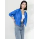 Casual Loose Half Sleeves Pleated Solid Color Outerwear Casual Loose Half Sleeves Pleated Solid Color Outerwear