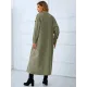 Loose Buckle Solid Color Lapel Collar Coat Loose Buckle Solid Color Lapel Collar Coat