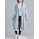 Casual Loose Long Sleeves Solid Color Hooded Outerwear Casual Loose Long Sleeves Solid Color Hooded Outerwear