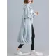 Casual Loose Long Sleeves Solid Color Hooded Outerwear Casual Loose Long Sleeves Solid Color Hooded Outerwear