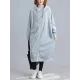 Casual Loose Long Sleeves Solid Color Hooded Outerwear Casual Loose Long Sleeves Solid Color Hooded Outerwear