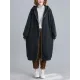 Casual Loose Long Sleeves Solid Color Hooded Outerwear Casual Loose Long Sleeves Solid Color Hooded Outerwear