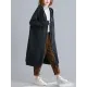 Casual Loose Long Sleeves Solid Color Hooded Outerwear Casual Loose Long Sleeves Solid Color Hooded Outerwear