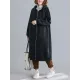 Casual Loose Long Sleeves Solid Color Hooded Outerwear Casual Loose Long Sleeves Solid Color Hooded Outerwear