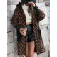 Casual Loose Leopard Patchwork Lapel Collar Coat Casual Loose Leopard Patchwork Lapel Collar Coat
