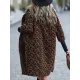 Casual Loose Leopard Patchwork Lapel Collar Coat Casual Loose Leopard Patchwork Lapel Collar Coat