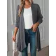 Solid Color Long Sleeves Loose Statement Collar Outerwear Solid Color Long Sleeves Loose Statement Collar Outerwear