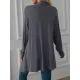 Solid Color Long Sleeves Loose Statement Collar Outerwear Solid Color Long Sleeves Loose Statement Collar Outerwear