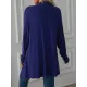 Solid Color Long Sleeves Loose Statement Collar Outerwear Solid Color Long Sleeves Loose Statement Collar Outerwear