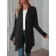 Solid Color Long Sleeves Loose Statement Collar Outerwear Solid Color Long Sleeves Loose Statement Collar Outerwear