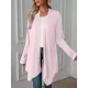 Solid Color Long Sleeves Loose Statement Collar Outerwear Solid Color Long Sleeves Loose Statement Collar Outerwear