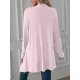 Solid Color Long Sleeves Loose Statement Collar Outerwear Solid Color Long Sleeves Loose Statement Collar Outerwear