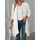 Solid Color Long Sleeves Loose Statement Collar Outerwear Solid Color Long Sleeves Loose Statement Collar Outerwear