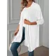 Solid Color Long Sleeves Loose Statement Collar Outerwear Solid Color Long Sleeves Loose Statement Collar Outerwear