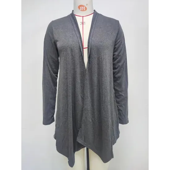 Solid Color Long Sleeves Loose Statement Collar Outerwear Solid Color Long Sleeves Loose Statement Collar Outerwear