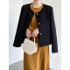 Original Creation Long Sleeves Loose Buttoned Solid Color Round-Neck Outerwear Original Creation Long Sleeves Loose Buttoned Solid Color Round-Neck Outerwear
