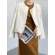 Original Creation Long Sleeves Loose Buttoned Solid Color Round-Neck Outerwear Original Creation Long Sleeves Loose Buttoned Solid Color Round-Neck Outerwear