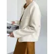 Original Creation Long Sleeves Loose Buttoned Solid Color Round-Neck Outerwear Original Creation Long Sleeves Loose Buttoned Solid Color Round-Neck Outerwear