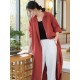 Artistic Retro Loose Simple Casual Solid Color Ramie Trench Coat Artistic Retro Loose Simple Casual Solid Color Ramie Trench Coat